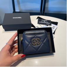 Chanel Small Zipper Wallet Card Holder for Women Lambskin 2086