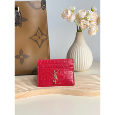 Yves Saint Lauren YSL Monogram Samll Card Holder Crocodile Leather 423291 MYWTB08