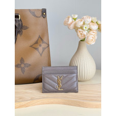 Yves Saint Lauren YSL Monogram Samll Card Holder Caviar Leather 423291 MYWTB14