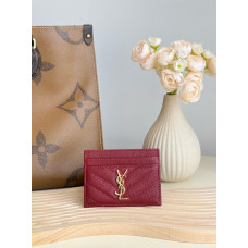 Yves Saint Lauren YSL Monogram Samll Card Holder Caviar Leather 423291 MYWTB15