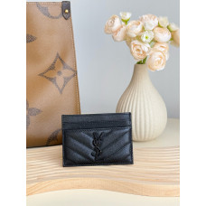 Yves Saint Lauren YSL Monogram Samll Card Holder Caviar Leather 423291 MYWTB23