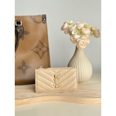 Yves Saint Lauren YSL Monogram Large Card Holder Caviar Leather 607915 MYWTB28