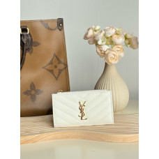 Yves Saint Lauren YSL Monogram Large Card Holder Caviar Leather 607915 MYWTB31