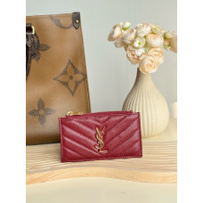 Yves Saint Lauren YSL Monogram Large Card Holder Caviar Leather 607915 MYWTB35