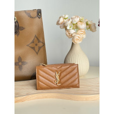 Yves Saint Lauren YSL Monogram Large Card Holder Caviar Leather 607915 MYWTB36