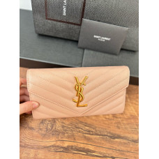 Yves Saint Lauren YSL Monogram Large Flap Wallet Purse Caviar Leather 437469 MYWTA01