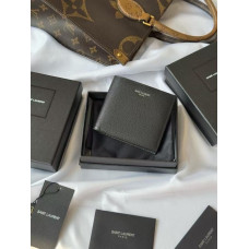 Yves Saint Lauren YSL Monogram Men's Wallet Caviar Leather 534638 MYWTC08